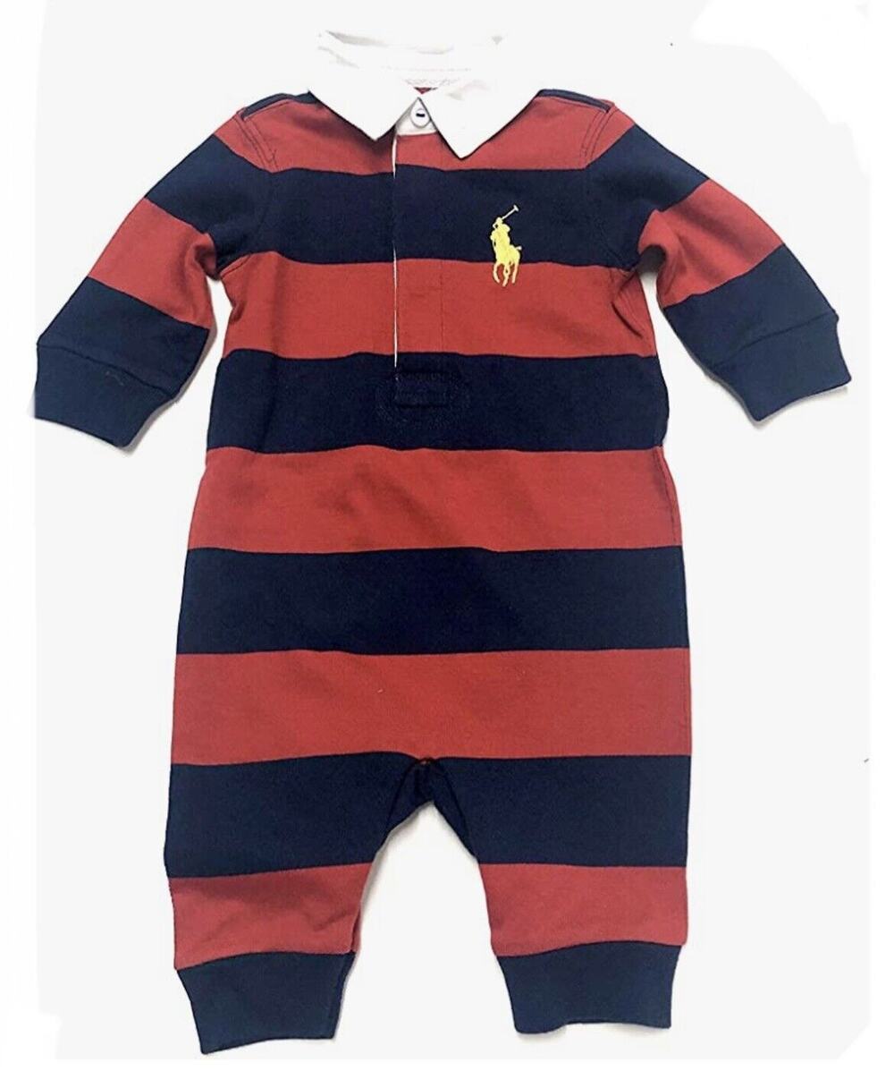 Polo Ralph Lauren Baby Boy BIG PONY Coveralls Size 12 Months Mos 9-12 Months NWT